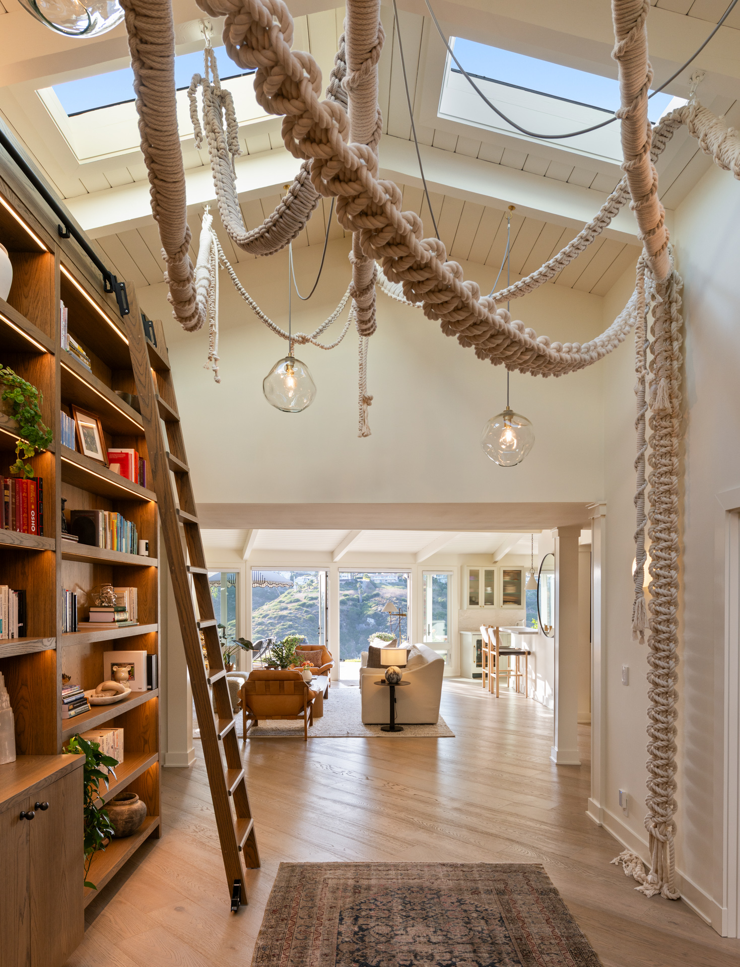 Library · White-Oak Shelving & Ladder